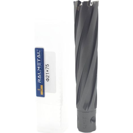 Fresa per trapanazione VHM TCT 21 x 75 mm Weldon 19.05 Nitto (1/5)