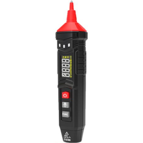 Multimètre numérique 4000 points, testeur de tension ST120 avec écran LCD et lampe torche, testeur de phase mesurant la tension, la capacité et la résistance pour les électriciens (pas de mesure de co (1/5)