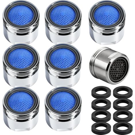 Set di 8 aeratori per rubinetto M18, aeratore universale per rubinetto M18, risparmio idrico in rame, filtro anticalcare ad alta densità, limitatore di flusso per cucina e bagno (1/5)