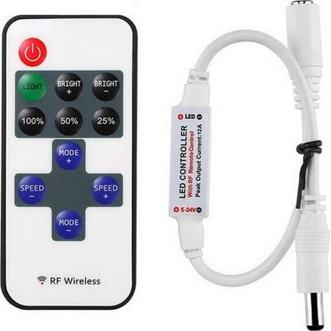 Controlador / mando a distancia para la cinta de LED monocolor de 12V