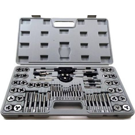 Coffret de Tarauds et Filières 60 Pcs M3-M12 - NC NF - Inch et Metric - Outils de Précision - Idéal pour Réparations et - Beast