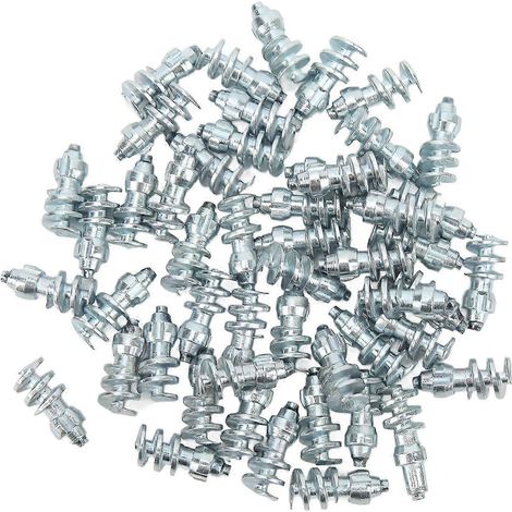 Crampons antidérapants pour pneus, en métal durable, lot de 50. Adhérence renforcée et sécurisée. Compatibles avec voitures, camions, chariots élévateurs, motos et pour une utilisation par tous les te (1/4)
