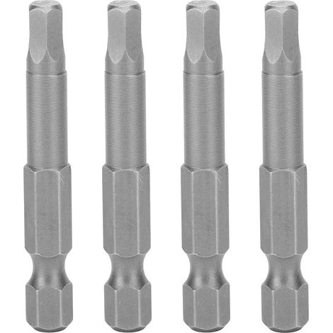 Lot de 10 embouts de tournevis hexagonaux magnétiques à tête trempée en acier allié S2 - Fournitures industrielles (1/5)