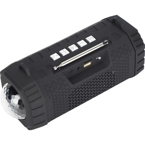 Enceinte Bluetooth AK‑335 avec LED colorée, FM portable et sans fil