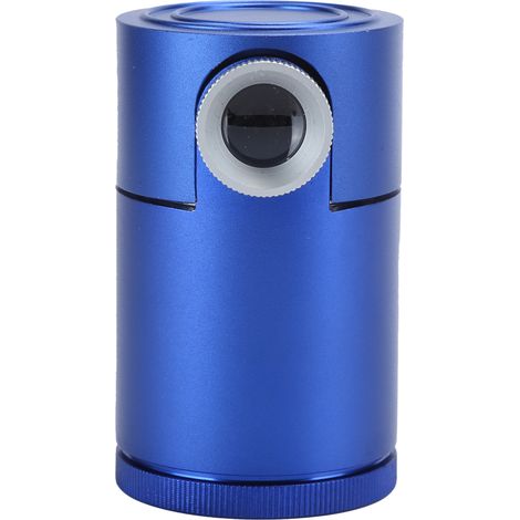Loupe incrustée de diamants, cylindre métallique, lentille d'observation codée GIA, numéro de série laser diamant, bleue. (1/5)