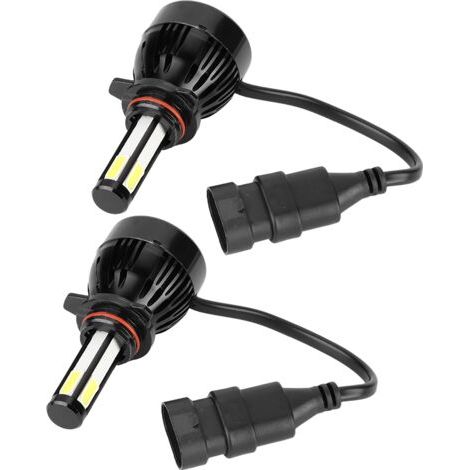 2 pièces de ampoules LED 9012 COB 80W 6000K, phare à 4 côtés avec ventilateur de refroidissement,de DEBUNS (1/5)