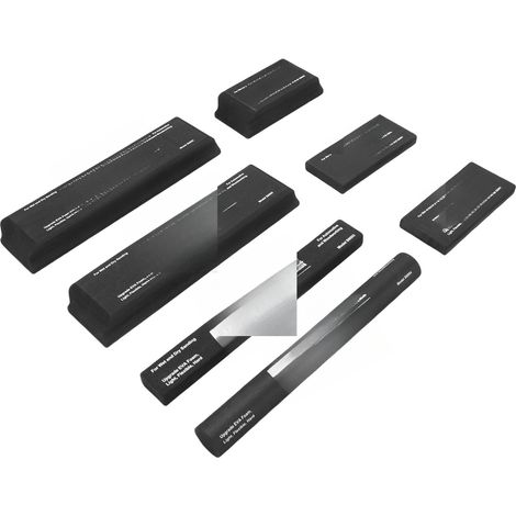 Set mit 7 flexiblen schwarzen EVA-Schleifklötzen zum Trocken- und Nassschleifen, inklusive 7 Blatt Schleifpapier für die Restaurierung von Automobilen und Holzbearbeitungsprojekte. (1/5)
