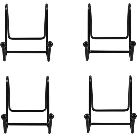 en fer noir 4 pièces pour assiettes et livres avec