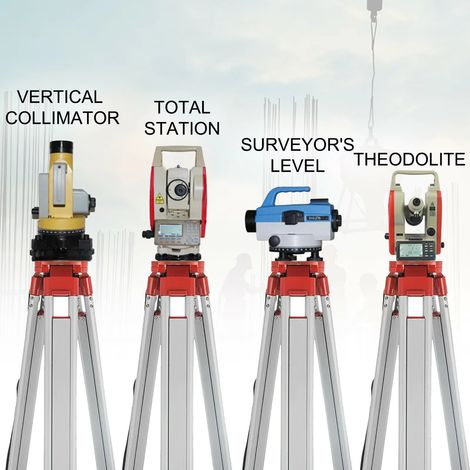 Trépied en aluminium de 1,65 mètre, niveau laser télescopique en aluminium de 5 mètres, hauteur réglable, compatible avec les niveaux laser