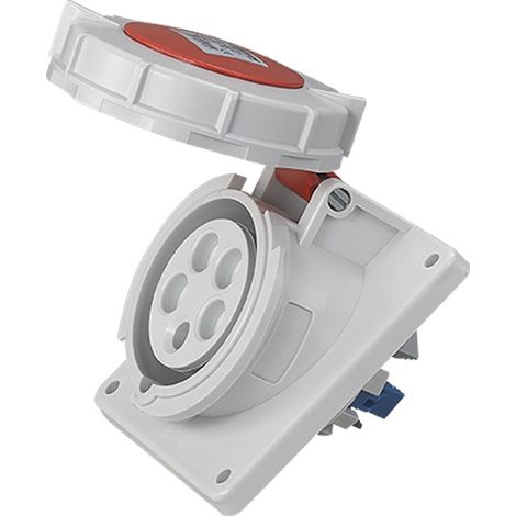 Socle de prise industrielle à encastrer à 20° IP67 - 3P+N+T - 16A - 400V AC - Eur'Ohm
