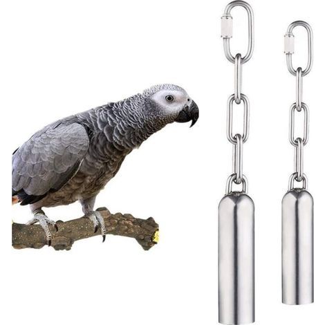 Clochettes en acier inoxydable pour perroquets (lot de 2), clochette en acier inoxydable (1/5)