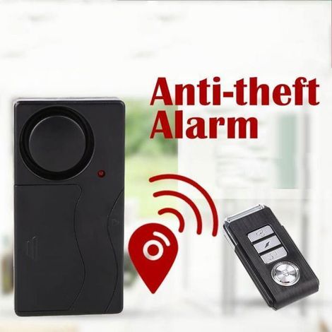 Alarme Vibrante - Sans Fil - 110 dB - Pour Vélos Motos Voitures Portes Fenêtres - Télécommande Incluse (1/4)