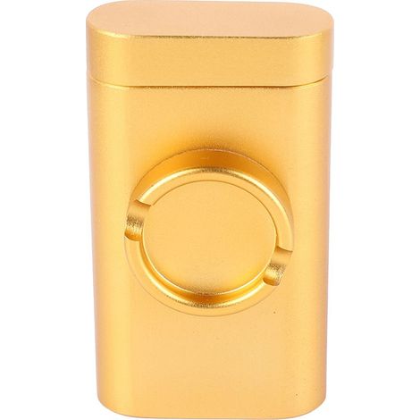 Aufbewahrungskoffer mit Mini-Grinder aus Aluminiumlegierung, einfache Bedienung, All-in-One-Grinder für den Outdoor-Einsatz, Gold (1/5)