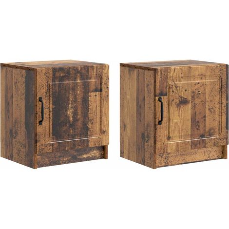 Maison Exclusive - Armadio da Notte 2 pz Legno antico 43 x 34,5 x 47 cm (1/5)