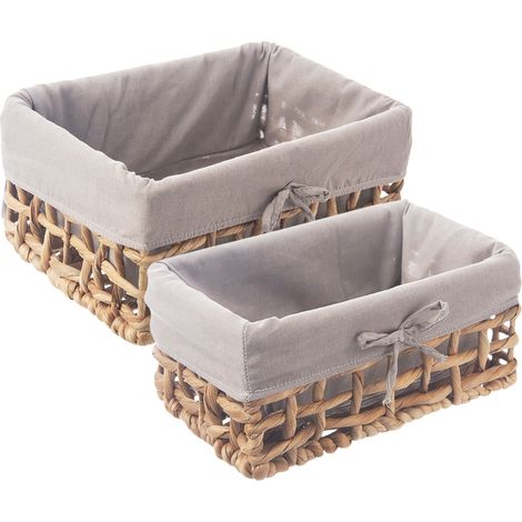 Cesta de almacenamiento natural, 2 unidades.
