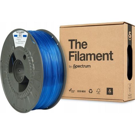 Filamento PETG Spectrum 1,75 mm 1,38 kg trasparente blu (1/2)