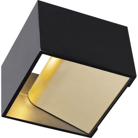 Applique LOGS IN noir/laiton LED 12W 2000K-3000K Dim toWarm - SLV - 1000638