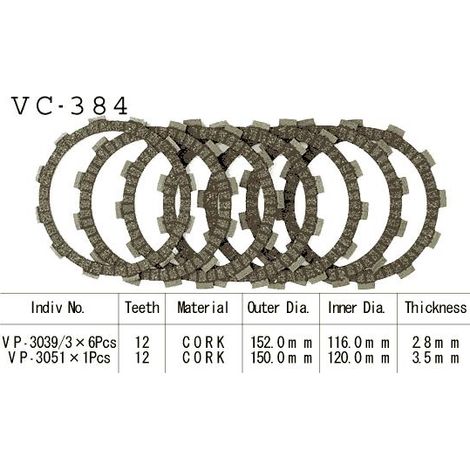 Kit Disques d'Embrayage Garnis Dr 650 R/Rs 1990/1995