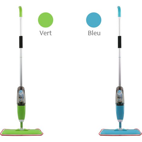Balai Vapeur Bleu avec Pulvérisation Mop Spray Pliable (1/4)