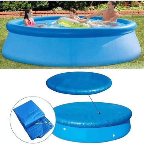 Schwimmbadabdeckung, runde Pool-Schutzabdeckung, langlebige, staubdichte Poolabdeckung für oberirdische Pools, 244 cm (8 Fuß)
