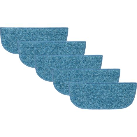 vhbw 5x Wischbezug kompatibel mit Philips SteamCleaner Active FC7025, FC7028 Dampfreiniger, Dampfmop - Mikrofaser Blau