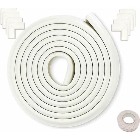 4 m Rolle stoßdämpfender Schaumstoffschoner für Tischkanten und -ecken, weiß, 3512 mm