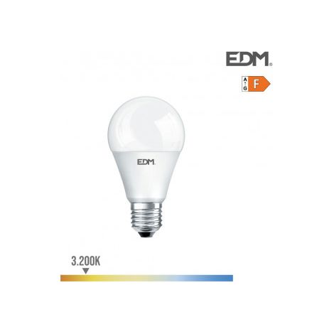Bombilla led estándar 10W E27 con sensor crepuscular EDM Blanco Cálida 3000K Blanco Cálida 3000K