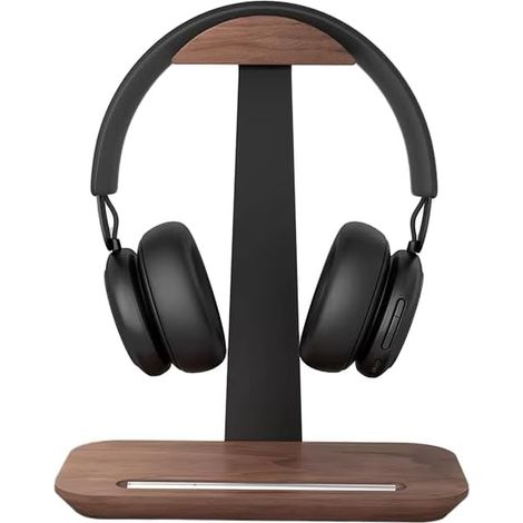 Kopfhörerständer und Aufbewahrungssockel aus Holz, Kopfhörerständer aus Walnussholz, ein Accessoire für Gaming- und Bürotische sowie ein Kopfhörer-Aufbewahrungsregal, Beats, Bose (1/5)