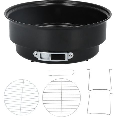 barbecue rond portable en fer grill au charbon de bois pour