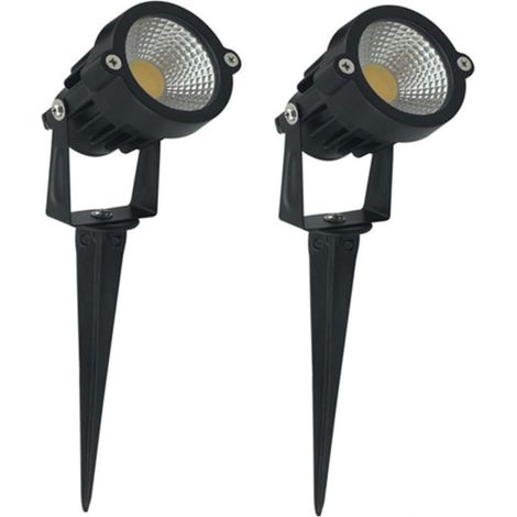 2pièces Lampe Extérieur Led Blanche Lampe De Jardin Cob De Cour Pour Éclairage De Piscine (1/5)