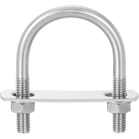 Boulons en U Ronds, 4 Ensembles 38mm(1.5") Largeur Intérieure 65mm Longueur M8 Boulon de Serrage en U en Acier Inoxydable 304 avec Écrous et Plaques, pour Remorque de Bateau (1/5)