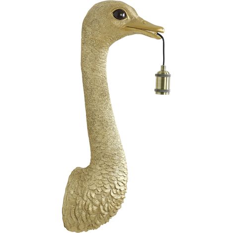 Light & Living - wandleuchte - Ostrich - gold - kunststoff -