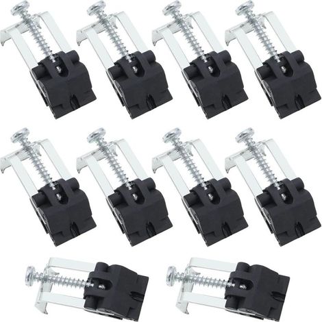 10 Pièces Clips d'Évier Encastré - Kit de Fixation Robuste pour Évier de Cuisine/Buanderie - Angle Réglable, Installation Facile - Acier Résistant (Durable, Universel) (1/5)