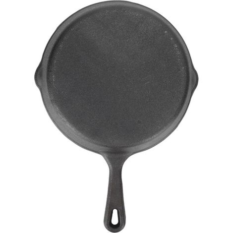 Poêle en Fonte Pré-assaisonnée 10cm - Diffusion de Chaleur Uniforme pour Cuisson Facile au Four, Grill ou Broiler