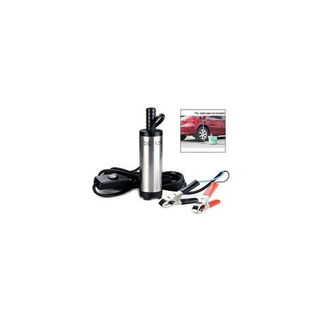 Pompe de transfert, Mini pompe 12v débit max 30 L/min carburant en acier inoxydable, pompe gasoil à eau de pompe diesel avec un tamis sans rouille sur le fond pour voiture, pompe submersible de bateau (1/5)