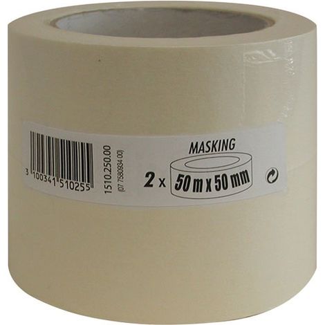 Ruban De Masquage Beige 50 Mm X 50 M Lot De 2 Rouleaux - Gpi 3m Bricolage Et Batiment