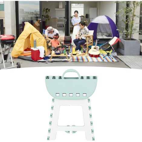 Chaise pliante, usage domestique, tabouret pliant, camping, extérieur, tabouret portable pour adultes et enfants, chaise de pêche, chaise de salle à manger, vert vermillon, petite taille. (1/5)