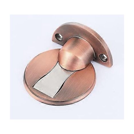 Robuster magnetischer Türstopper aus perforiertem Rotbronze zur Bodenbefestigung mit starker Haftung. (1/5)