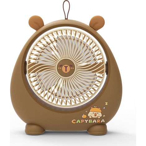 Un petit ventilateur rechargeable et portable (16 × 15 cm) doté de deux vitesses  élégant et pratique, les bureaux, en voiture (1/5)