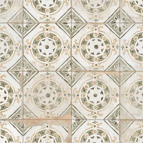 Carrelage Vintage effet Carreau ciment Multicolore Tingis 45x45x0,95 cm Velora - Sol et mur intérieur (vendu par carton de 1 m²) - RO'MA CARRELAGE