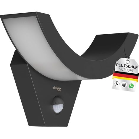 lampe extérieure LED avec détecteur blanc chaud IP54 (1/5)