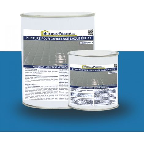 Peinture Laque Epoxy Spécial Carrelage - 1 Kg Bleu France - MATPRO (1/3)