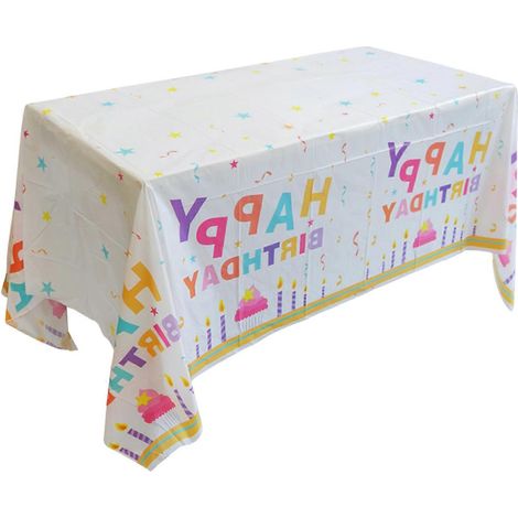 Nappe de table extra longue imperméable jetable pour fête d'anniversaire, décoration de table pour événement spécial B (1/5)