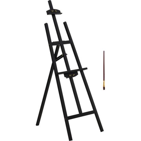Künstlerstaffelei auf Beinen, Maße 51,5 cm (L) x 71,5 cm (B) x 134,5 cm (H), Neigung bis zu 90° verstellbar, Kiefernholz (1/5)