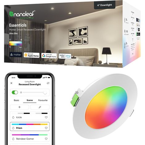 NANOLEAF ESSENTIALS MATTER WLAN SMART DOWNLIGHT 3 /46MM - 1PK N7504D02-1W3