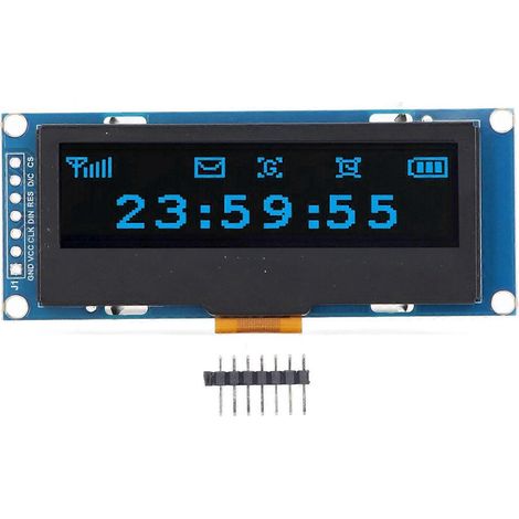 2,23-Zoll-Displaymodul, 128x32 Pixel Auflösung, OLED-Bildschirmmodul SSD1305 IICSPI