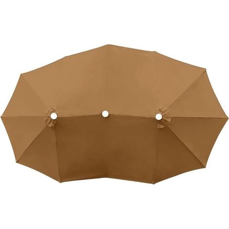 Housse Rechange pour parasol 2,7m pour Terrasse Extérieur Housse(Khaki 2.7m) Polyester 180g pour haute densité, imperméable, anti-déchirure, résistant aux intempéries, longue durée de vie (1/5)