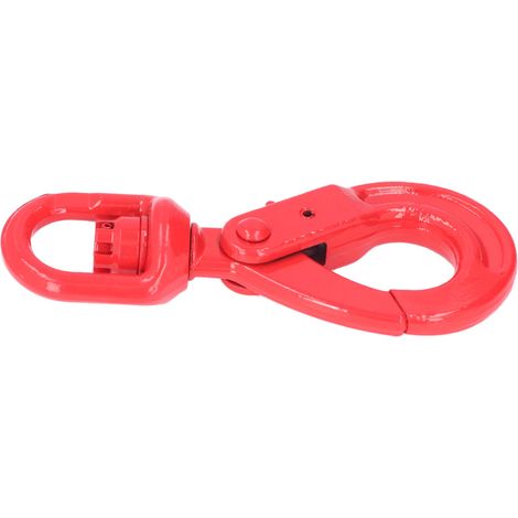 Crochet de grue en acier forgé G80, autobloquant et rotatif de sécurité, pour navires et automobiles, 1,12 T, 18 cm (1/5)