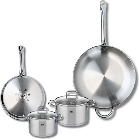 Ensemble de 2 Poêles de cuisson 24 et 32 cm et 2 faitouts 14 et 16 cm Elo Profi Citrin (1/5)