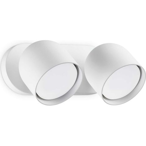 Applique Da Parete Contemporaneo Dodo Metallo Bianco 2 Luci Gx53 15W 3000K Ip20 (1/3)